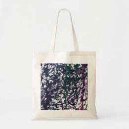 Bolsa Tote Arte em Mármore Roxo, Verde e Rosa