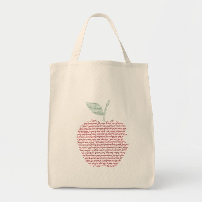 Bolsa Tote Arte em nuvem de Apple Word (Frente)