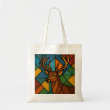 Arte em Vidro Manchado Estilo Tiffany de Cervo Ant