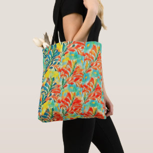 Bolsa Tote Arte Esmagadora de Sangue de Jardim Floral Exótica