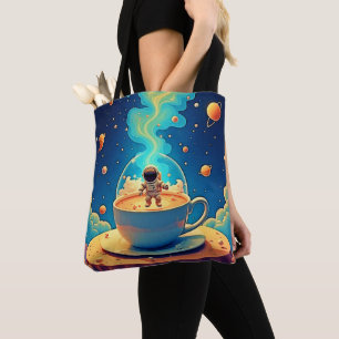 Bolsa Tote Arte Espacial do Café do Astronauta