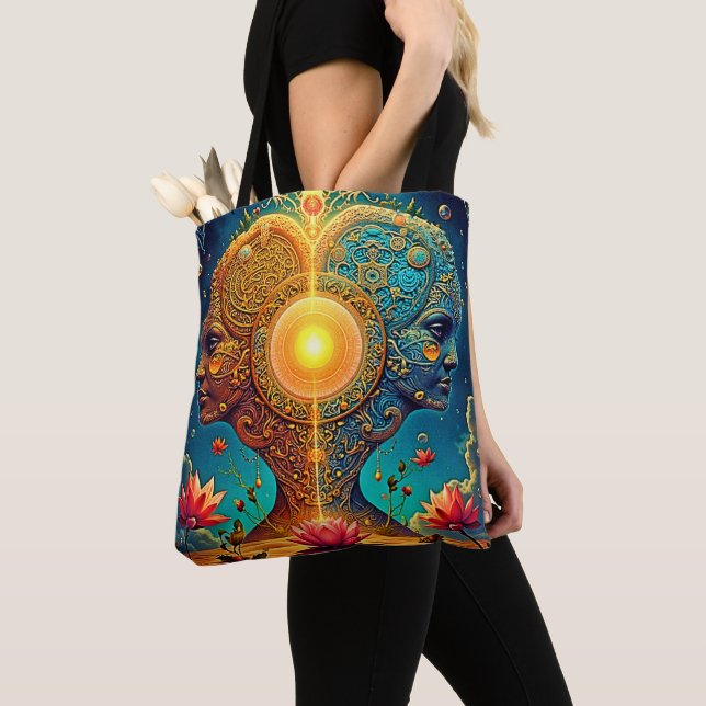 Bolsa Tote Arte espiritual despertando (Close Up)