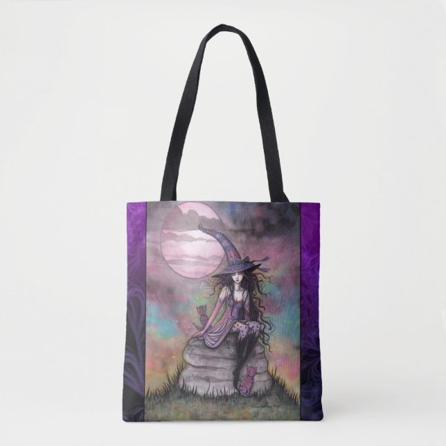 Bolsa Tote Arte Fantasia de Bruxa Twilight Encantada (Frente)