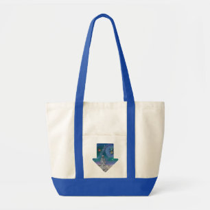 Bolsa Tote Arte feita à mão - Vista da Terra