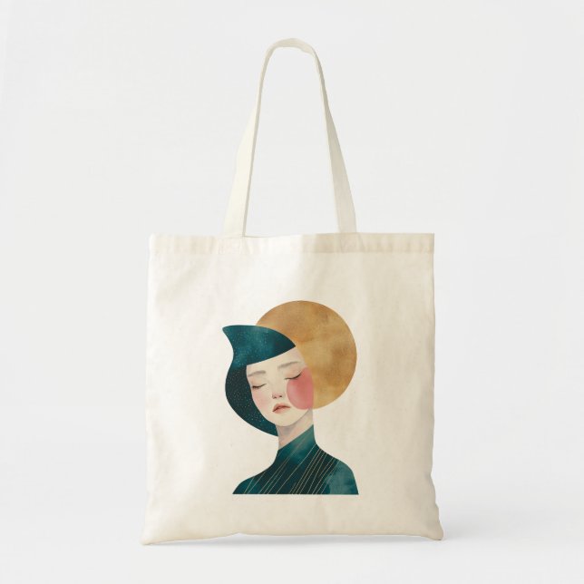 Bolsa Tote Arte feminina abstrato artística (Frente)