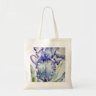 Bolsa Tote Arte Flor Azul Iris Art