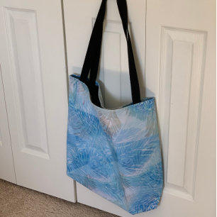 Bolsa Tote Arte Floral Abstrata Compras no Supermercado Praia