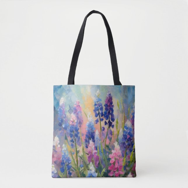 Bolsa Tote Arte Floral Abstrato (Frente)