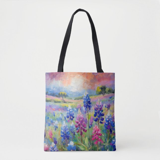 Bolsa Tote Arte Floral Abstrato (Frente)