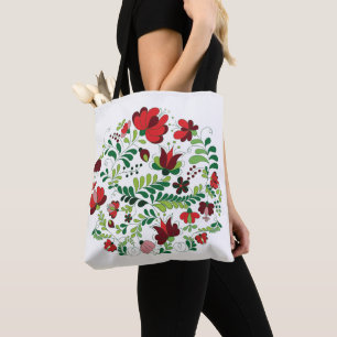 Bolsa Tote Arte Floral Húngaro Matyo