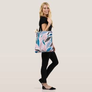Bolsa Tote Arte floral pintado mão bonita