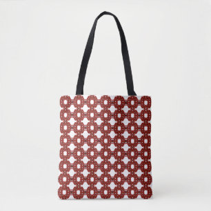 Bolsa Tote Arte Fluida Abstrata Vermelha de Acrílico Vitae