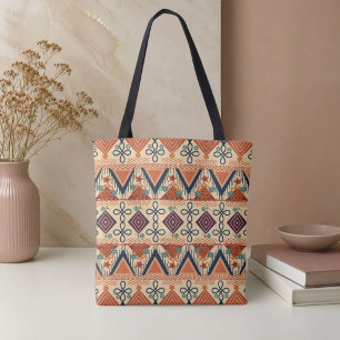 Bolsa Tote Arte Folclórica do Pôr do Sol
