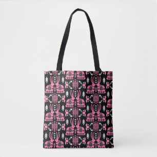 Bolsa Tote Arte Foliar Nórdica Escandinava do Coelho