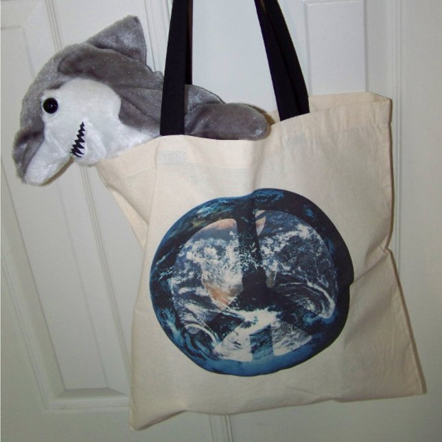 Bolsa Tote Arte fotográfica da Paz Mundial Blue Marble (Criador carregado)
