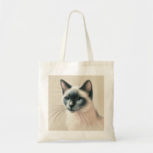 Bolsa Tote Arte Gato Siamesa - Bonita Presente de Pet-Lover