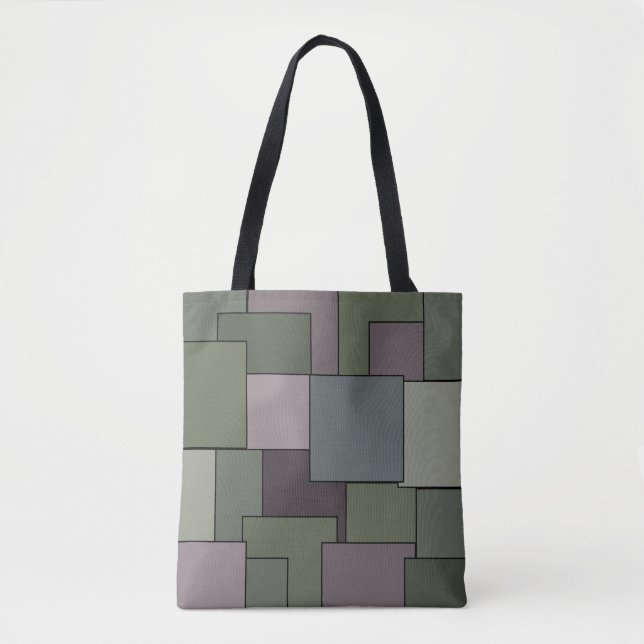 Bolsa Tote arte geométrica moderna abstrato (Frente)
