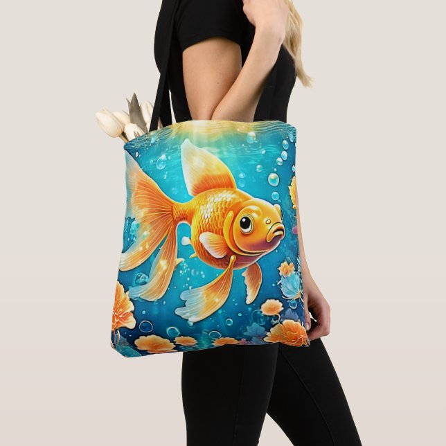 Bolsa Tote Arte Goldfish Submarino (Close Up)