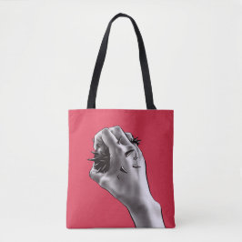 Bolsa Tote Arte gótico do horror - mão stabbed