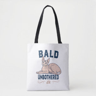 Bolsa Tote Arte Gráfica de Gato Sphynx Careca e Despreocupado