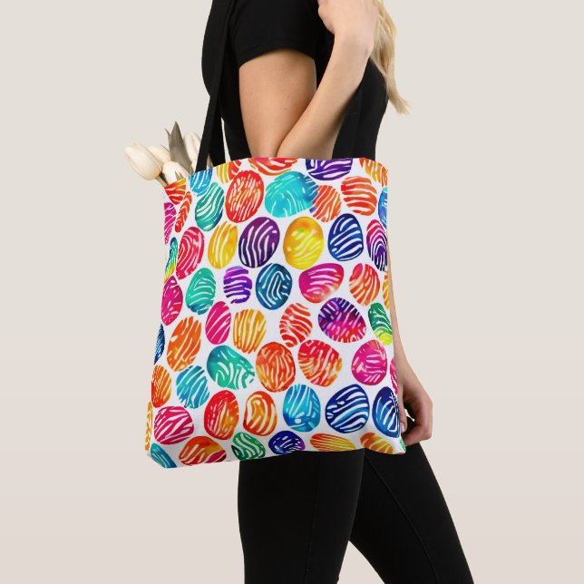 Bolsa Tote Arte Impressa Colorida (Close Up)