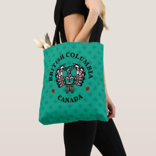 Bolsa Tote Arte Indígena Americana Vermelha e Preta Haida Thu
