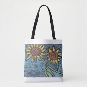 Bolsa Tote Arte Infantil para CHOC - Girassóis Para Sempre