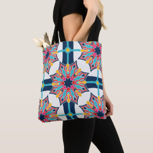 Bolsa Tote Arte Islâmica Invisível Colorida