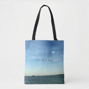 Bolsa Tote Arte Jesus & Pombo Céu Pacífico