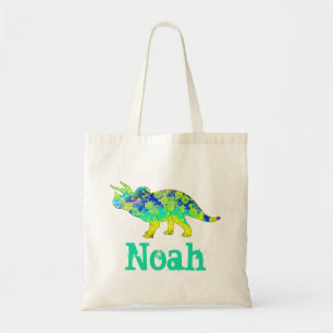 Bolsa Tote Arte jurássico do dinossauro do Triceratops