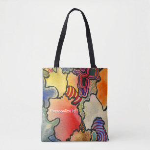 Bolsa Tote Arte legal & quente do abstrato de forma livre da