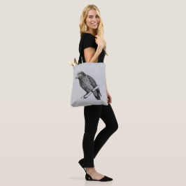 Bolsa Tote Arte Linear de Papagaio (Preto) Arte Fina