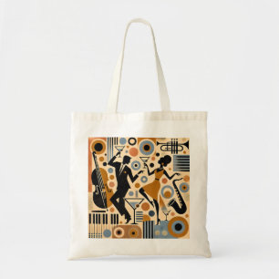 Bolsa Tote Arte Minimalista da Era do Jazz de Meados do Sécul