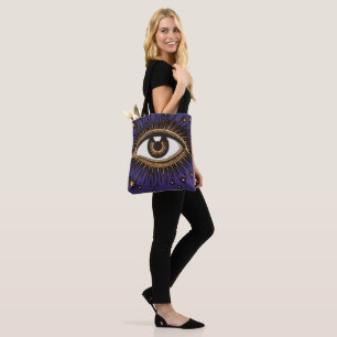 Bolsa Tote Arte Místico Celestial Olho que Tudo Vê Vintage