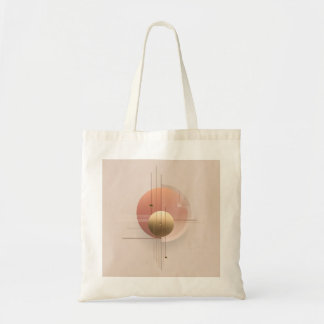 Bolsa Tote Arte moderna com círculos e linhas,