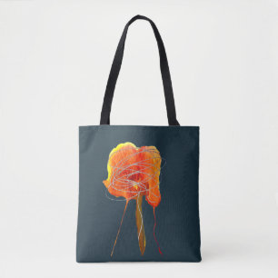 Bolsa Tote Arte moderna de flor floral abstrato