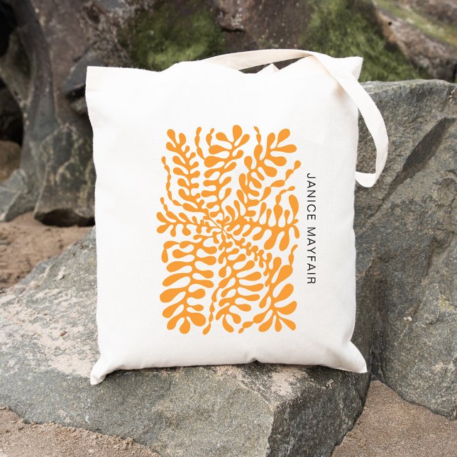 Bolsa Tote Arte Moderna Geométrica Abstrata Âmbar (Criador carregado)