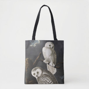 Bolsa Tote Arte Noturna de Ave Noturna da Coruja da Neve de A
