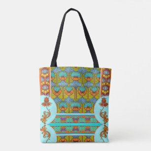 Bolsa Tote Arte nouveau floral invertida