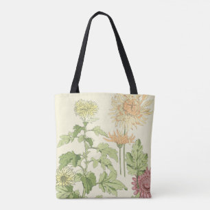 Bolsa Tote Arte Nova Antiga, Crisântemos num Jardim