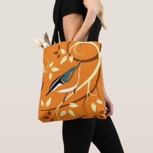 Bolsa Tote Arte Nuthatch Estilizada