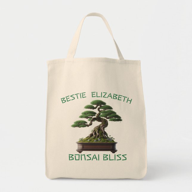 Bolsa Tote Arte Orintal Bonsai Japonesa Personalizada (Frente)