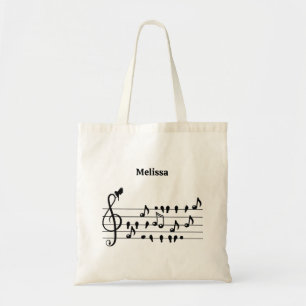 Bolsa Tote Arte Personalizada de Símbolo Musical Clave de Sol