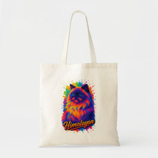 Bolsa Tote Arte Pop de Gato Himalaia - Arte Neon Street Color