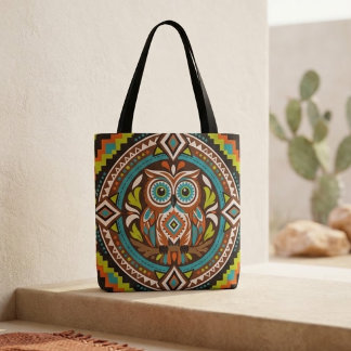 Bolsa Tote Arte Popular de Coruja