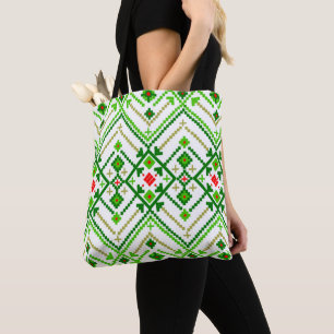 Bolsa Tote Arte popular ucraniana inspirada