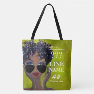 Bolsa Tote Arte Preta de Irmandade Verde Personalizada