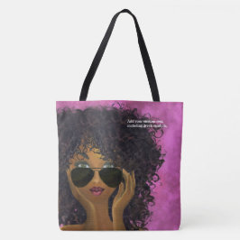Bolsa Tote Arte preta do círculo estudantil feminino