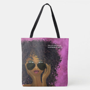 Bolsa Tote Arte preta do círculo estudantil feminino