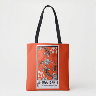 Bolsa Tote Arte Tranquila de Carpas Japonesas